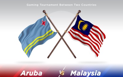 Aruba kontra Malaysia två flaggor