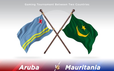 Aruba kontra Mauretanien Två flaggor
