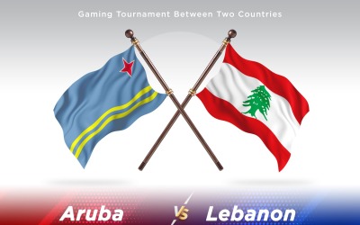 Aruba versus Libanon Two Flags