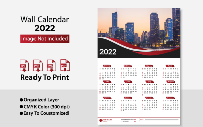 Calendrier mural professionnel 2022 / raboteuse design