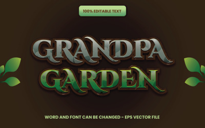 Farfar Garden Text Effect Illustration
