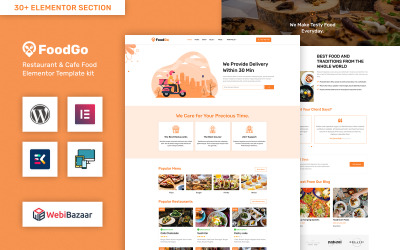 FoodGo - Mat och livsmedelsbutik Lokalt affärsleverans WordPress -tema