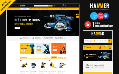 Hammer - OpenCart шаблон Mega Tool Super Store