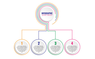 Modèle de conception d&amp;#39;infographie d&amp;#39;illustration vectorielle avec 4 options