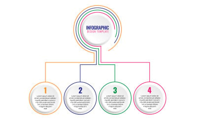 Modello di progettazione infografica illustrazione vettoriale con 4 opzioni