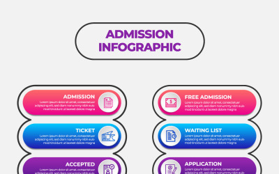 Modelo de design de infográfico para educação com 10 opções ou etapas