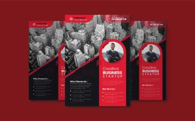 Roter kreativer Business-Flyer