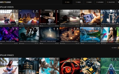 SX 3 - Modelo de site de galeria de vídeos e fotos
