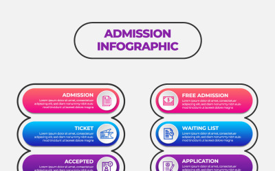 Szablon projektu infografiki edukacyjnej z 10 opcjami lub krokami