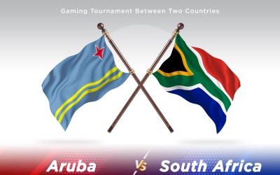 Aruba contra duas bandeiras da África do Sul