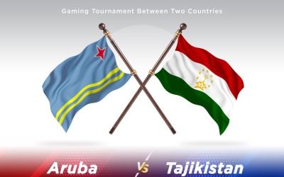 Aruba contra Tayikistán Two Flags