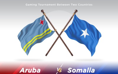 Aruba contre la Somalie deux drapeaux