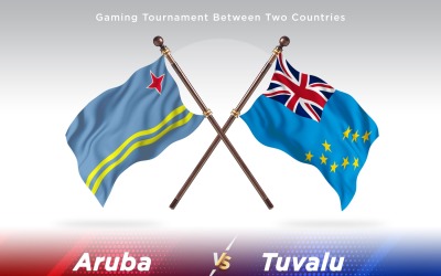 Aruba contre Tuvalu deux drapeaux