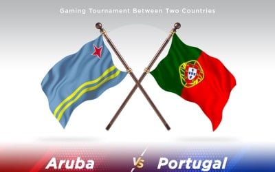 Aruba kontra Portugal två flaggor