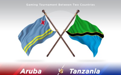 Aruba kontra Tanzania Två flaggor