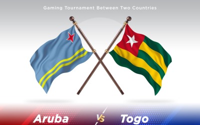 Aruba kontra Togo två flaggor