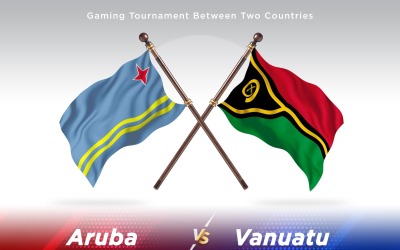 Aruba kontra Vanuatu två flaggor