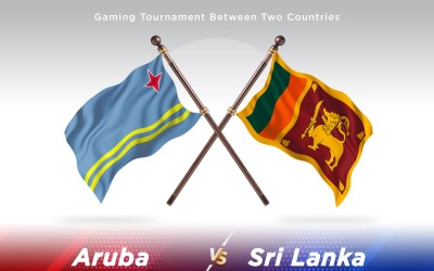 Aruba versus Srí Lanka dvě vlajky