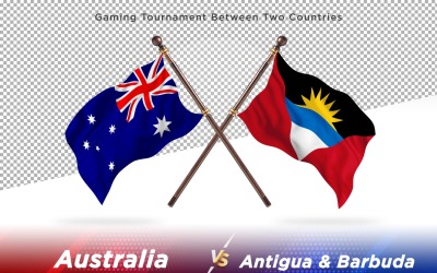 Australia versus Antigua &amp;amp; Barbuda Two Flags
