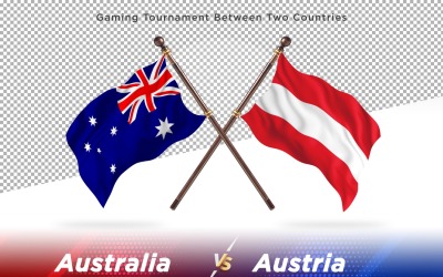 Australië versus Oostenrijk Two Flags