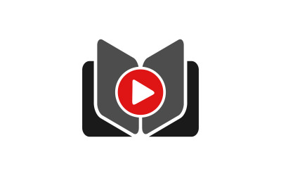 Plantilla de vector de educación de video de libro