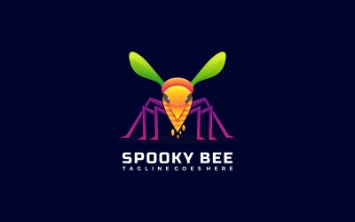 Spooky Bee Gradiënt Logo-stijl