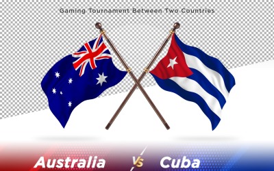 Australien gegen Kroatien Zwei Flaggen