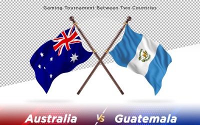 Australien kontra Guatemala två flaggor