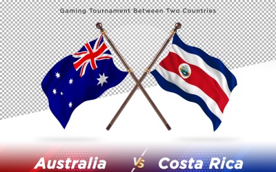 Australien kontra Republiken Kongo av de två flaggorna