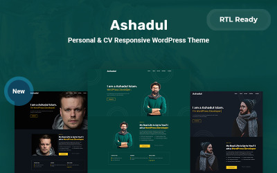Ashadul - Tema WordPress pessoal e responsivo a CV
