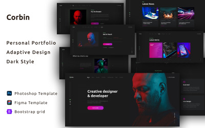 Corbin - Personal Portfolio PSD -mall