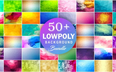 Low-Poly-Zusammenfassungs-Hintergrund-Bündel Polygonales Mega-Bündel
