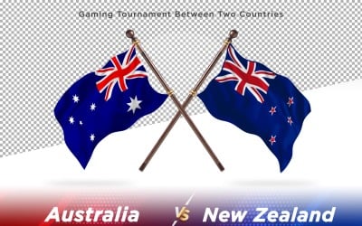 Australia contra dos banderas de Nueva Zelanda