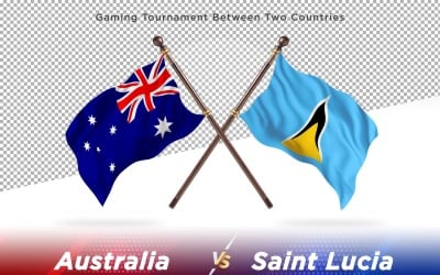 Australia versus saint Lucia Two Flags