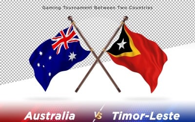 Australia versus Timor-Leste Two Flags
