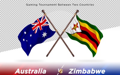 Australia versus Zimbabwe Two Flags