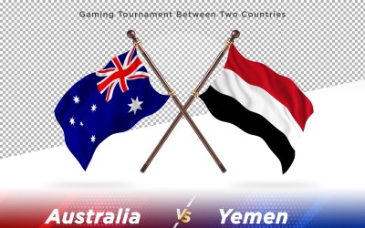 Australië versus Jemen Two Flags