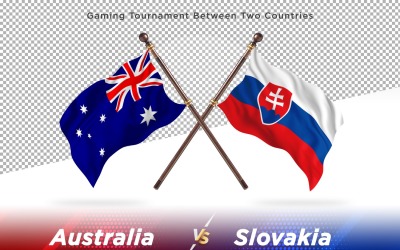 Australië versus Slowakije Two Flags