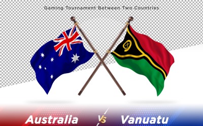 Australien kontra Vanuatu två flaggor