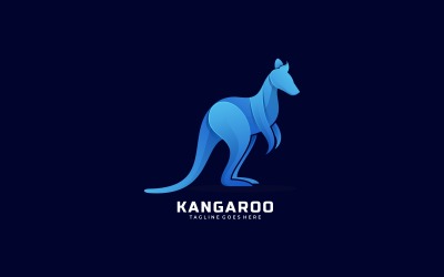 Känguru-Farbverlauf-Logo-Stil