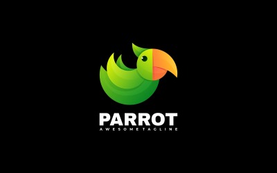 Papağan Gradyan Logo Şablonu