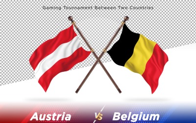 Austria kontra Belgia Dwie flagi