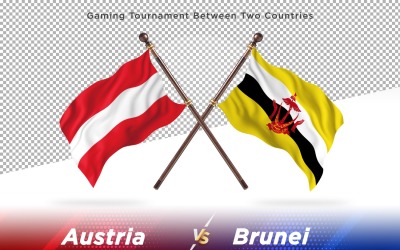 Austria versus Brunei Two Flags