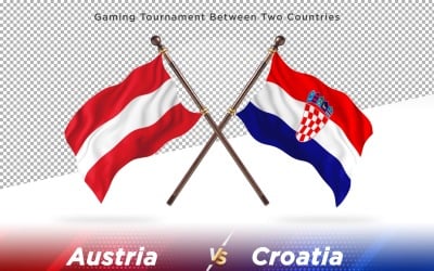 Ausztria kontra Horvátország Két zászló