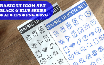 Basis Ui Icon Set-sjabloon