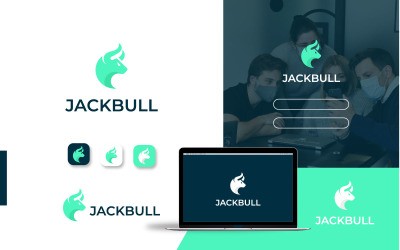 Design do modelo do logotipo JackBull