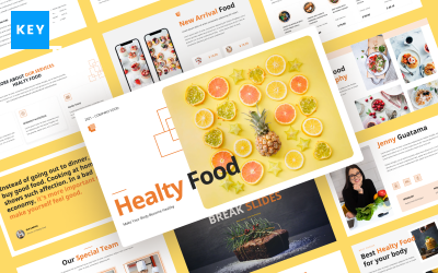 Healty Food - Mat och restaurang Keynote -mall