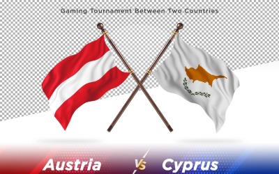 Österreich gegen Zypern Two Flags