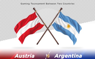 Österrike kontra Argentina Two Flags