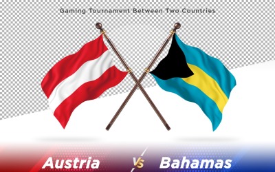 Österrike kontra Bahamas två flaggor